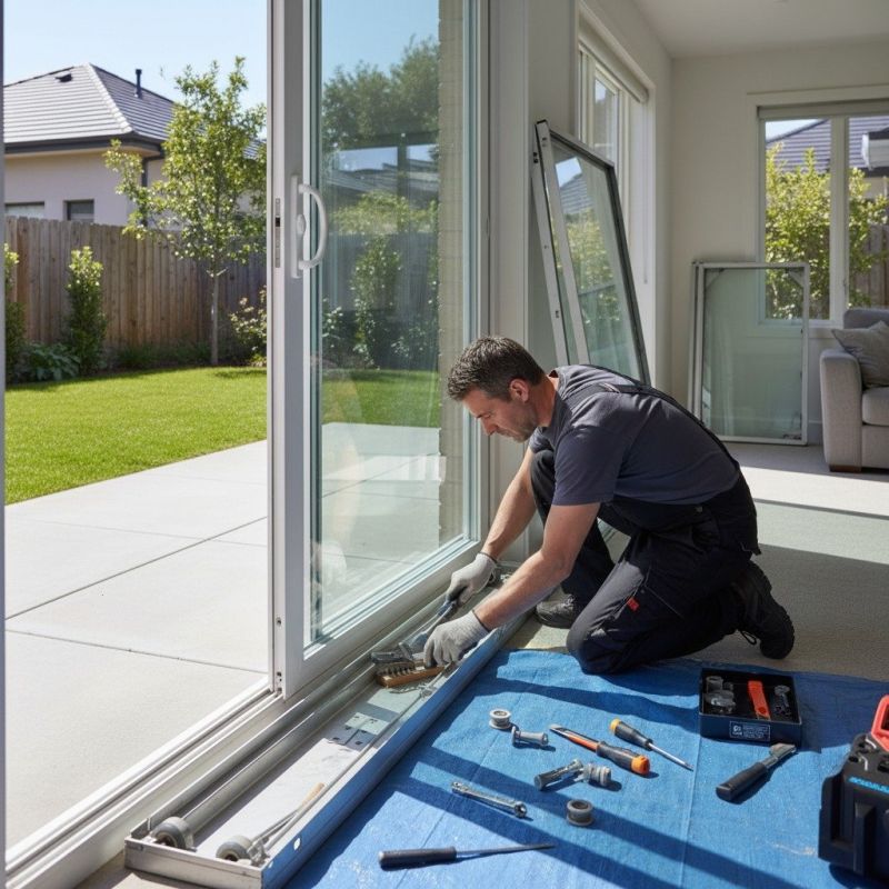 Local Sliding Door Repositioning pros at work