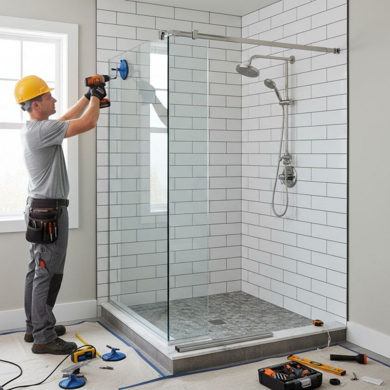 Glass Shower Door Installation in Alpharetta, GA